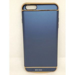 iPhone 6/6s Blue Gold Trim 2300mAh Battery Charger Phone Case C10-2-07